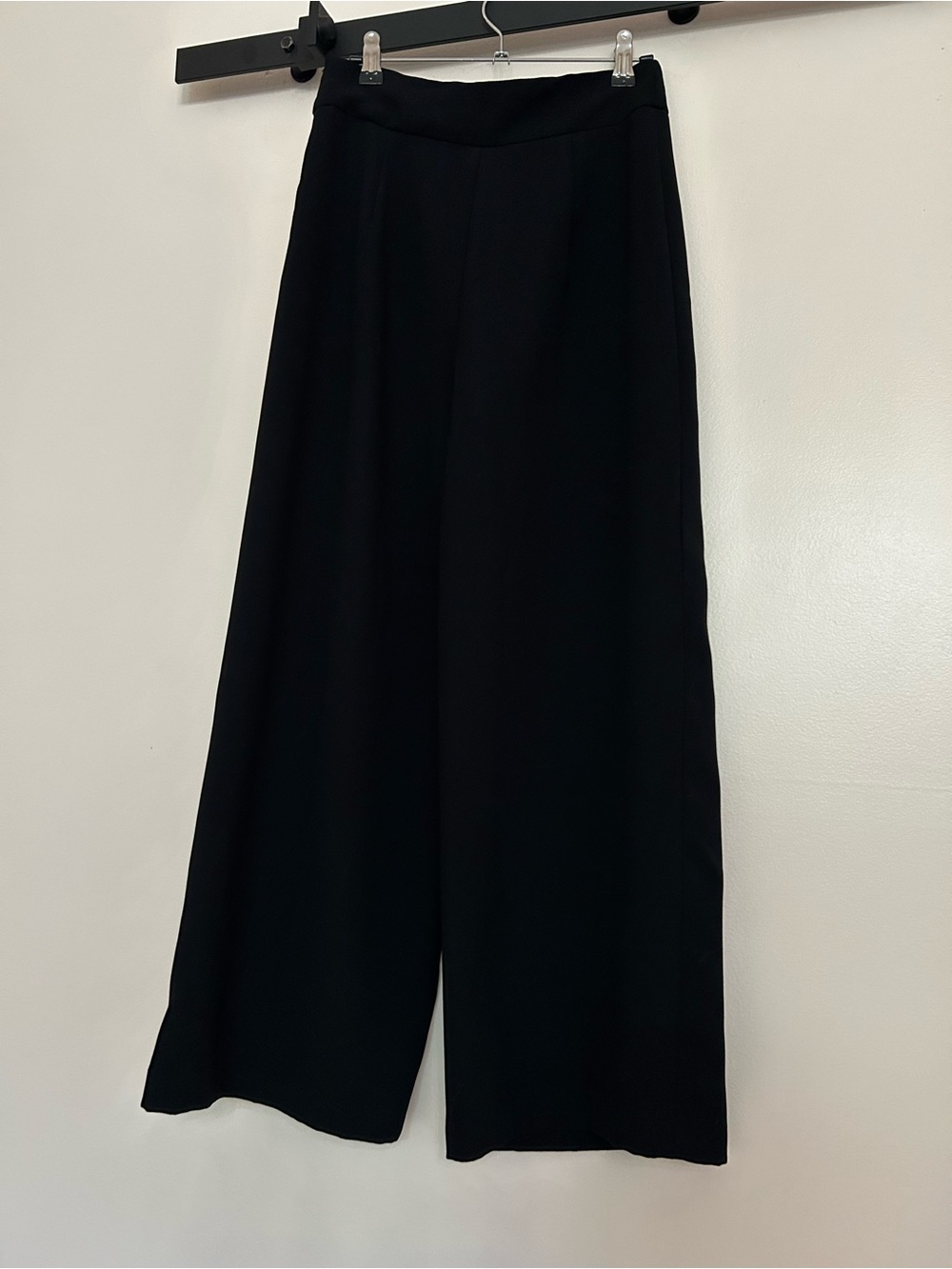 Zara Black Wide-Leg High-Rise Pants
